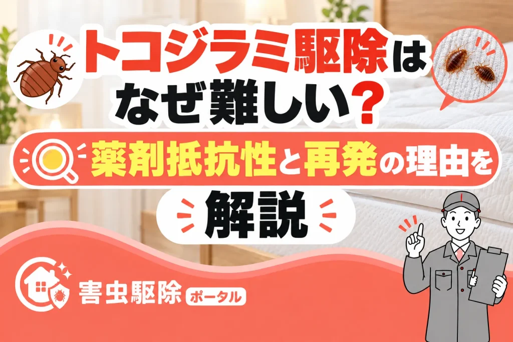 トコジラミ駆除はなぜ難しい？薬剤抵抗性と再発の理由を解説のサムネイル