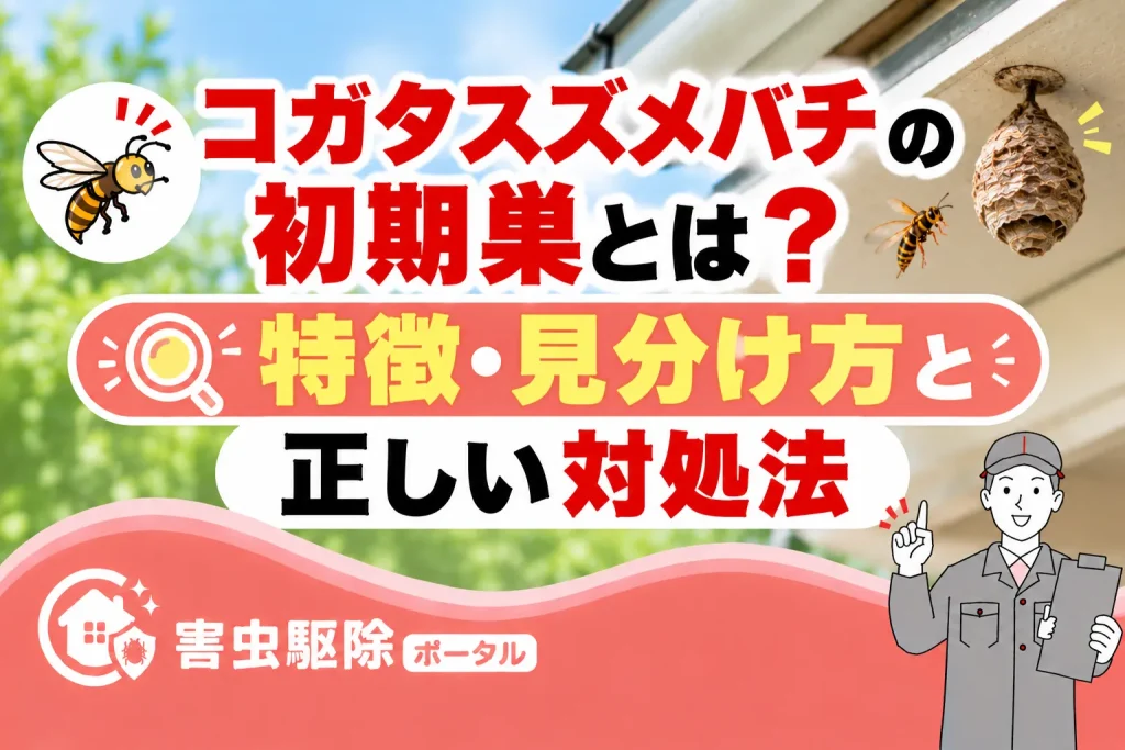 コガタスズメバチの初期巣とは？特徴・見分け方と正しい対処法のサムネイル