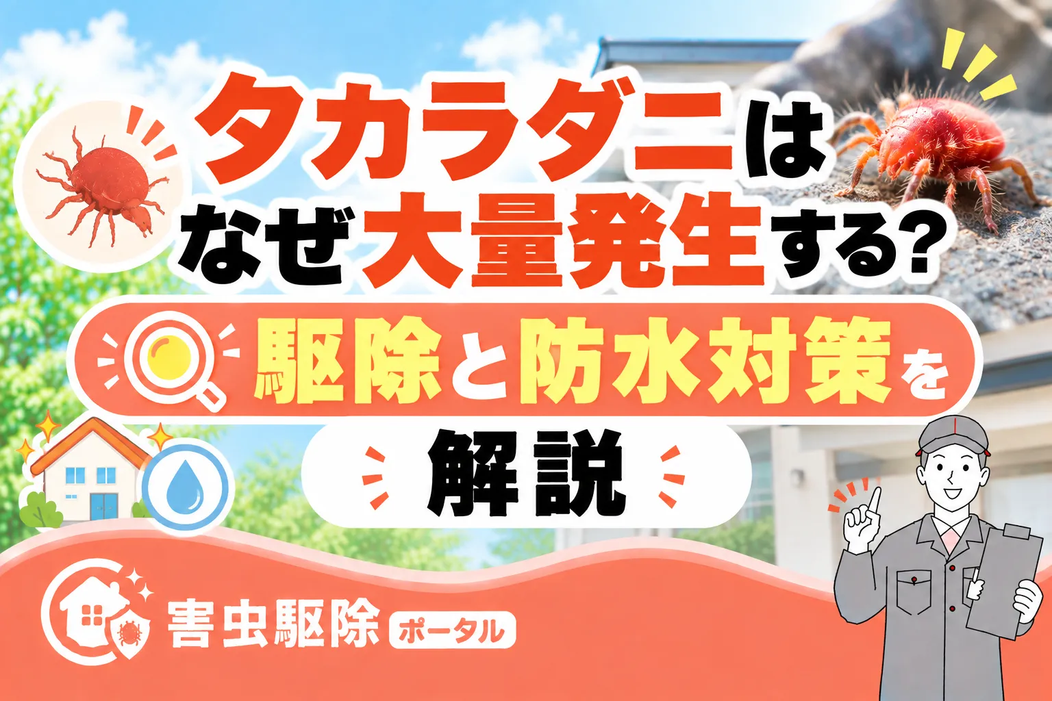 タカラダニはなぜ大量発生する？駆除と防水対策を解説のサムネイル