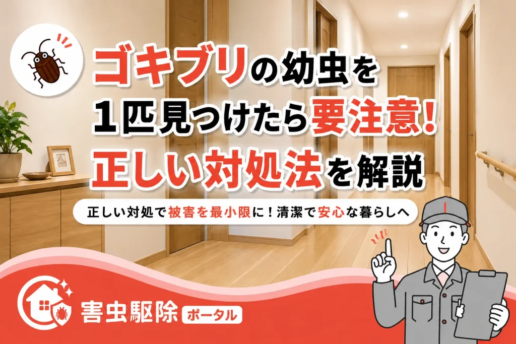 ゴキブリの幼虫を1匹見つけたら要注意!特徴・見分け方と正しい対処法