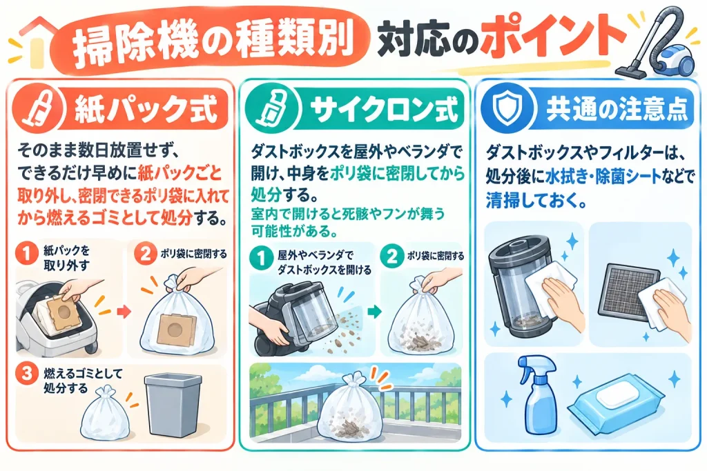 掃除機の種類別対応