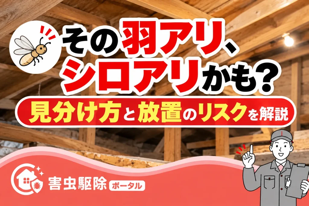 その羽アリ、シロアリかも？見分け方と駆除・放置のリスクを解説のサムネイル