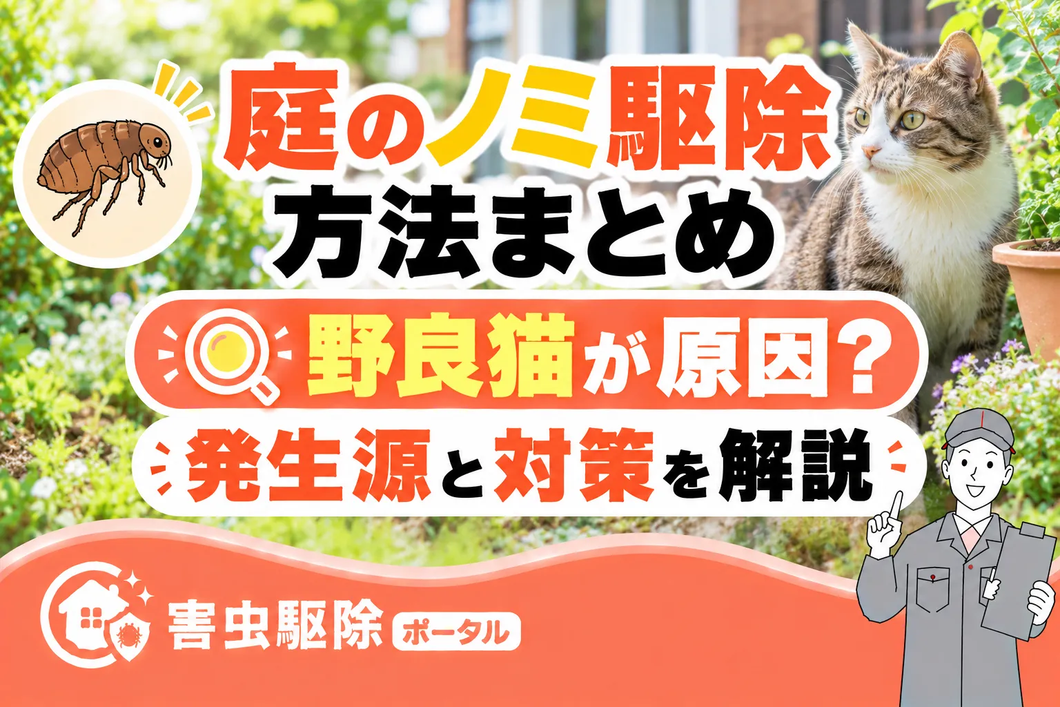 庭のノミ駆除方法まとめ｜野良猫が原因？発生源と対策を解説のサムネイル