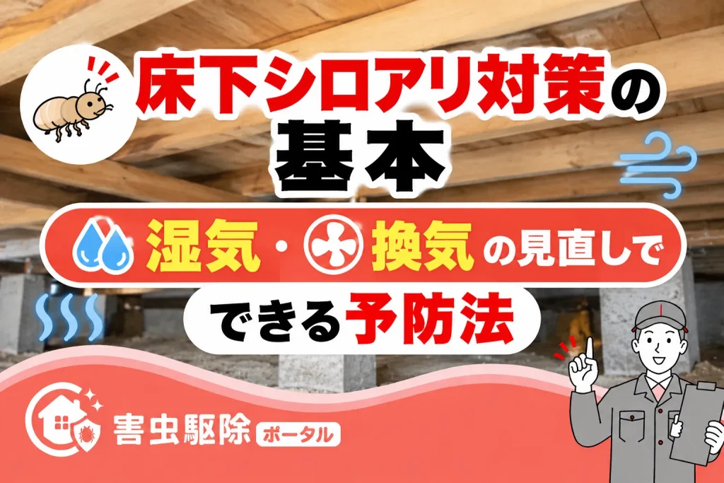 床下シロアリ対策の基本｜湿気・換気の見直しでできる予防法のサムネイル