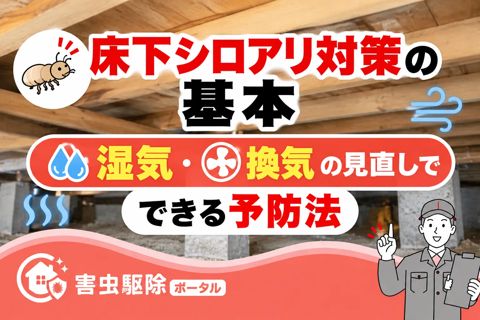 床下シロアリ対策の基本｜湿気・換気の見直しでできる予防法のサムネイル