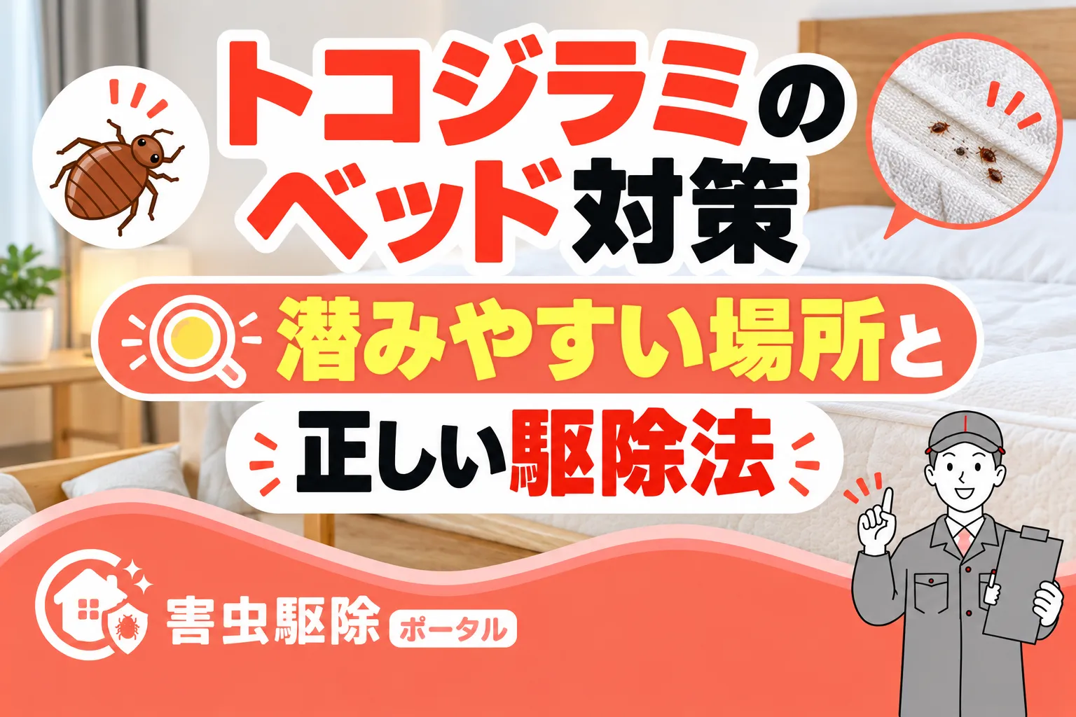 トコジラミのベッド対策|潜みやすい場所と正しい駆除法のサムネイル