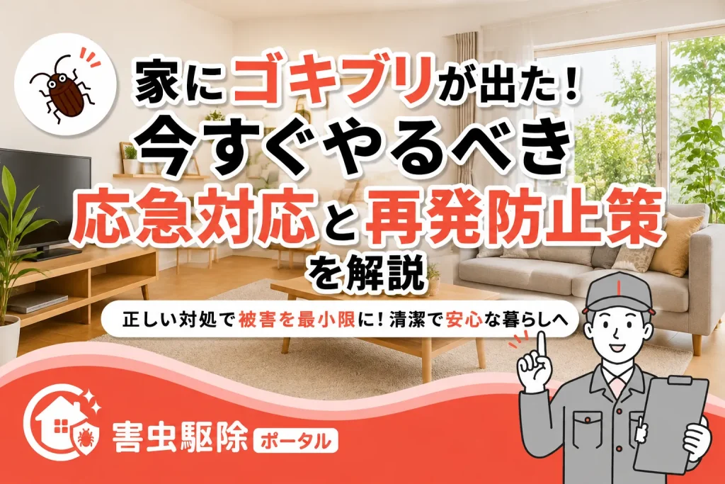 家にゴキブリが出た！今すぐやるべき応急対応と再発防止策を解説のサムネイル