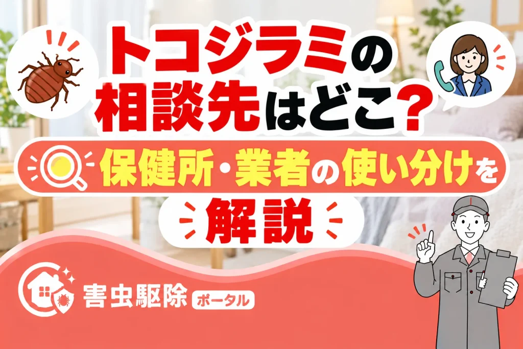 トコジラミの相談先はどこ？保健所・業者の使い分けを解説のサムネイル