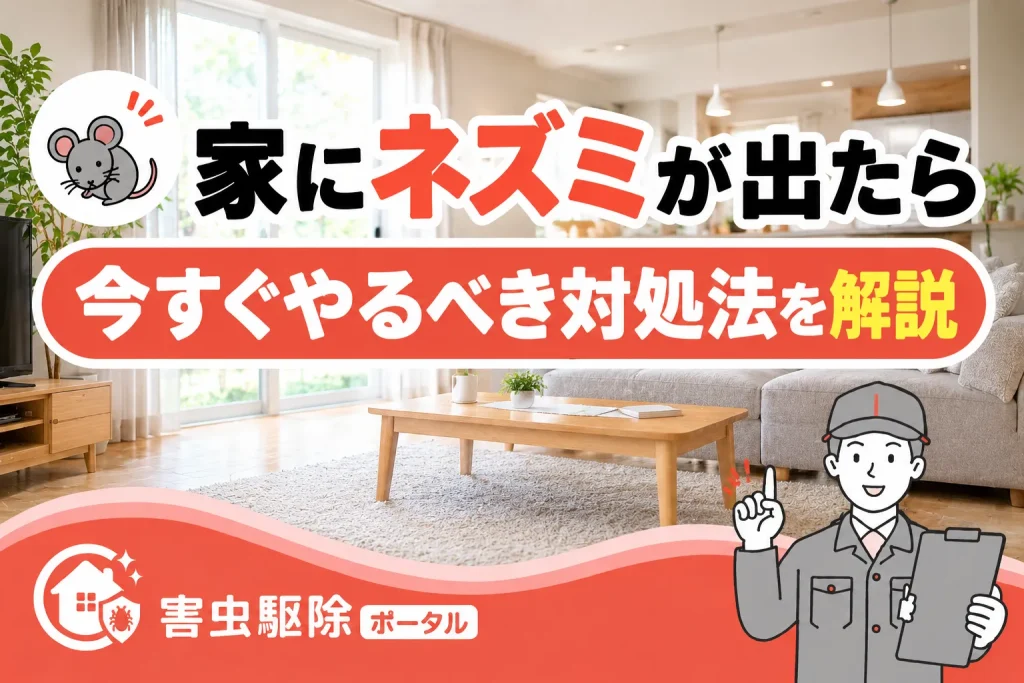 家にネズミが出たら?今すぐやるべき対処法と正しい駆除方法