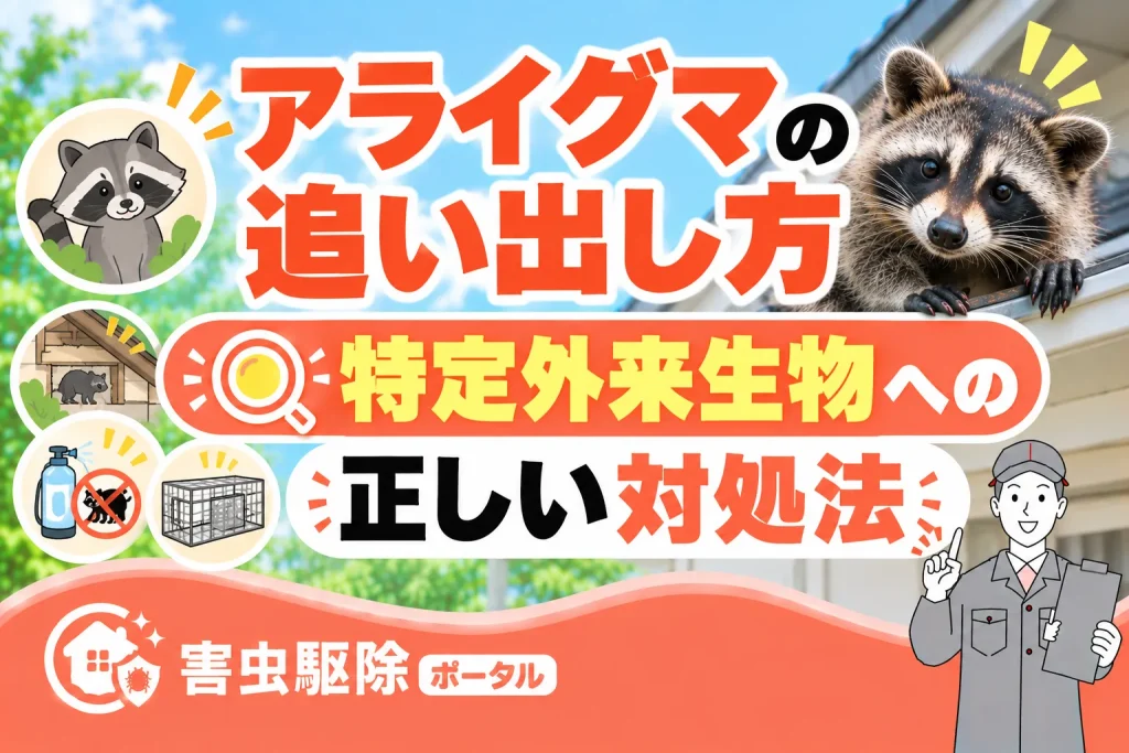 アライグマの追い出し方｜特定外来生物への正しい対処法のサムネイル