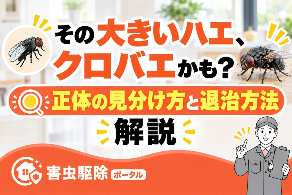 その大きいハエ、クロバエかも？正体の見分け方と退治方法のサムネイル