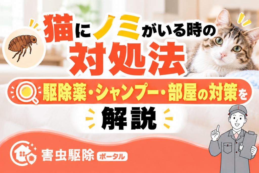 猫にノミがいる時の対処法｜駆除薬・シャンプー・部屋の対策を解説のサムネイル