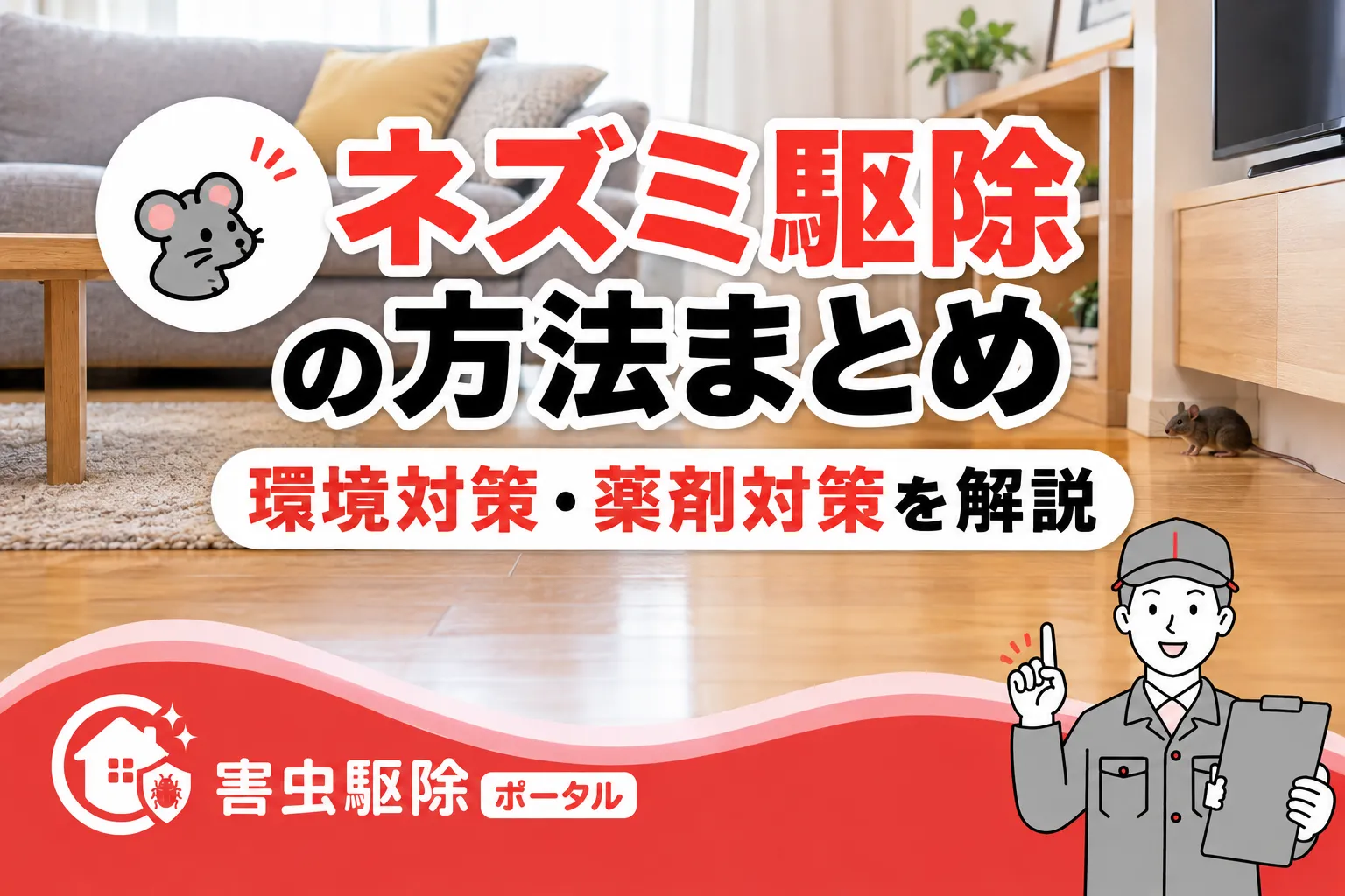 ネズミ駆除の方法まとめ|環境対策・物理的対策・薬剤対策を公的データで解説のサムネイル