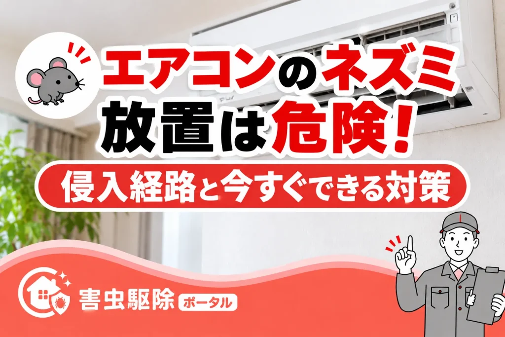 エアコンのネズミは放置すると危険の記事のサムネイル