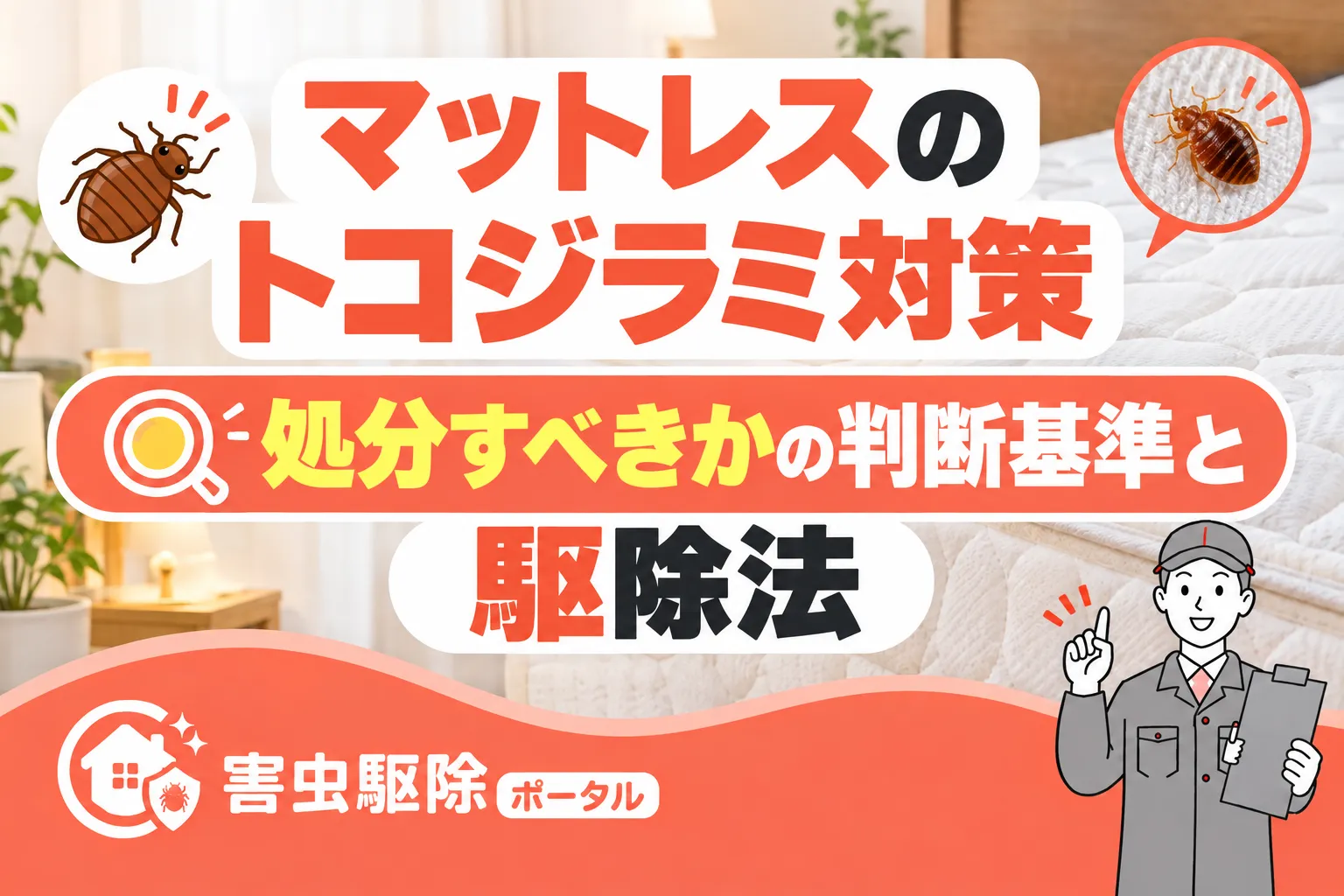 マットレスのトコジラミ対策｜処分すべきかの判断基準と駆除法のサムネイル