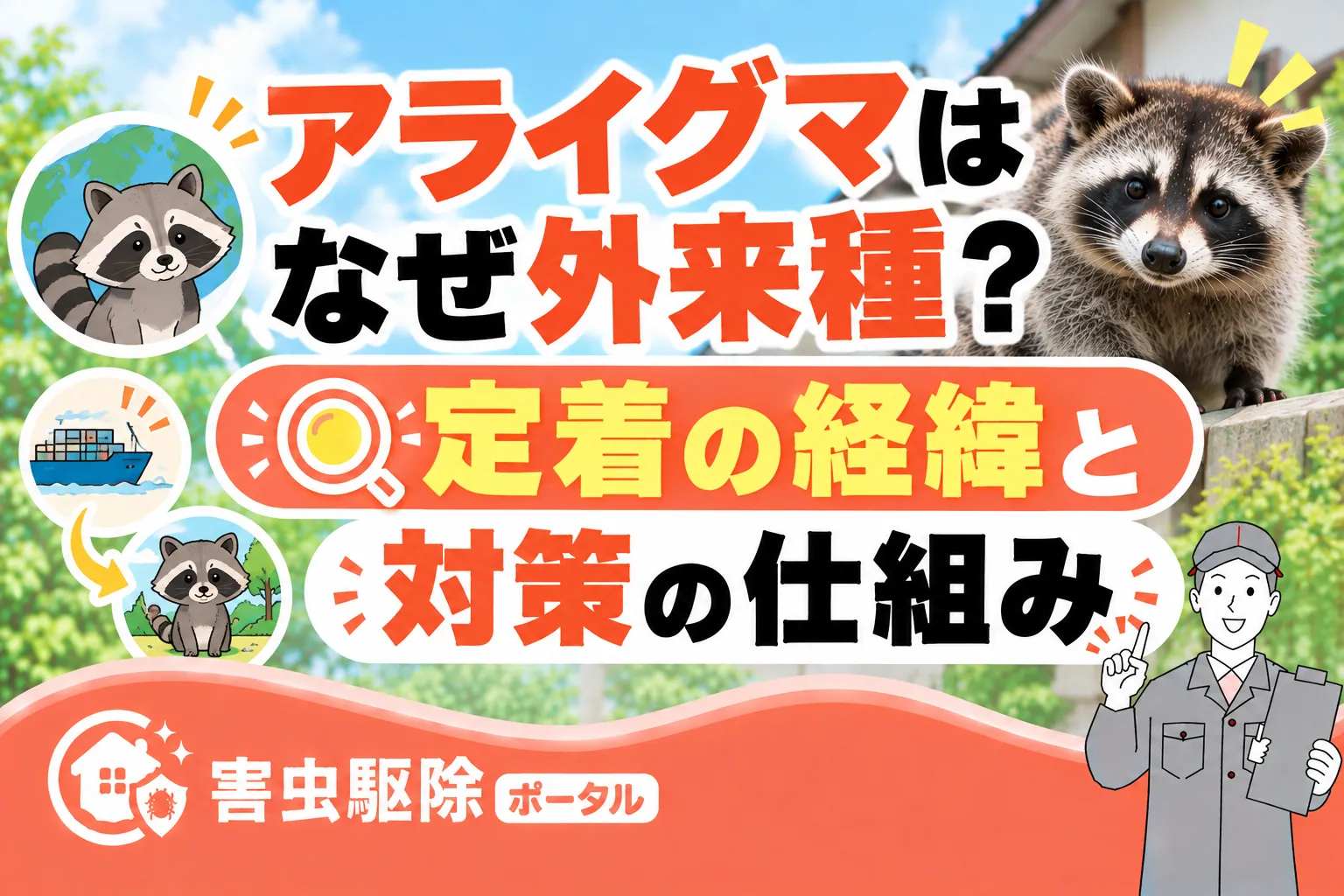 アライグマはなぜ外来種？定着の経緯と対策の仕組みのサムネイル