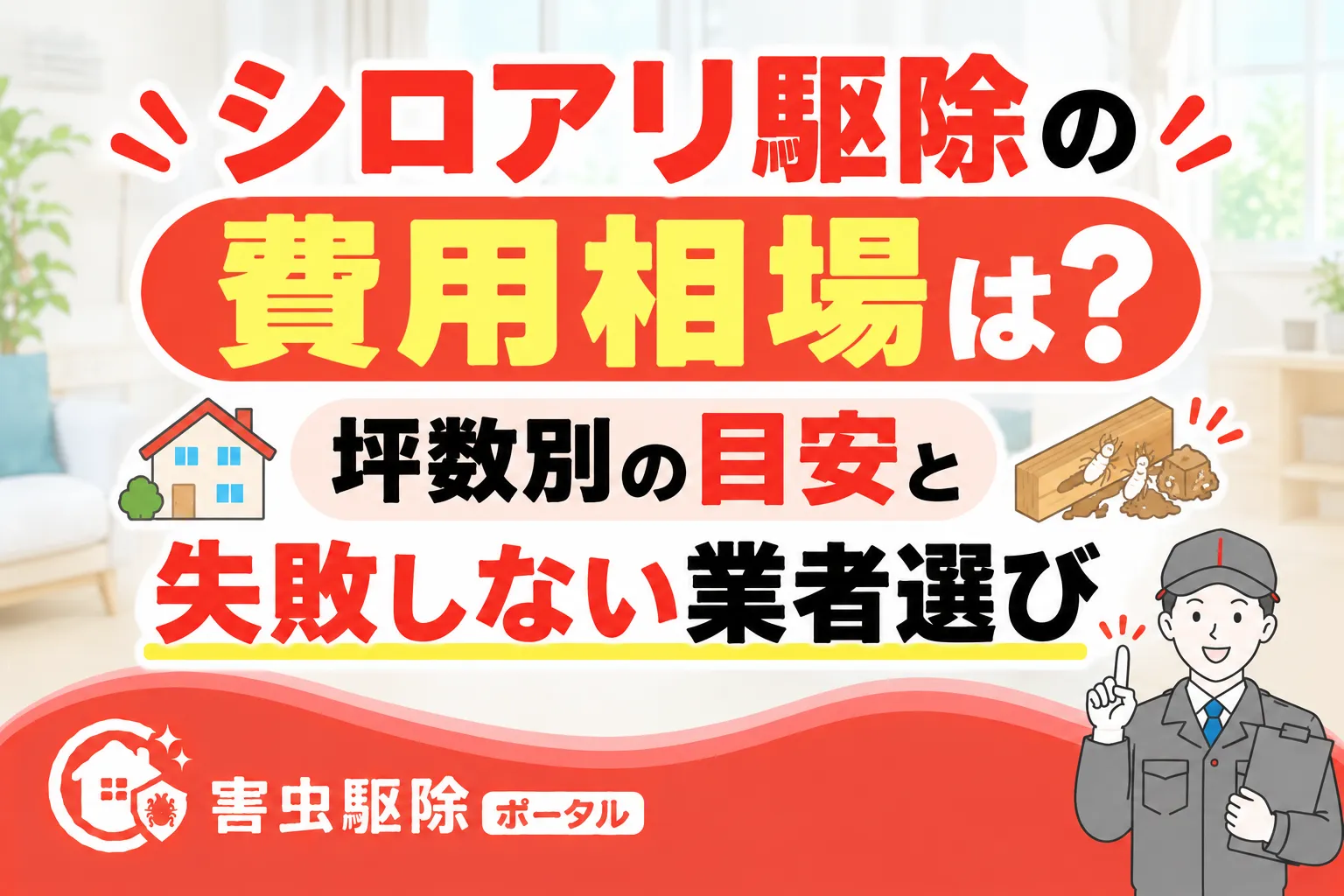 シロアリ駆除の費用相場と業者選びのサムネイル