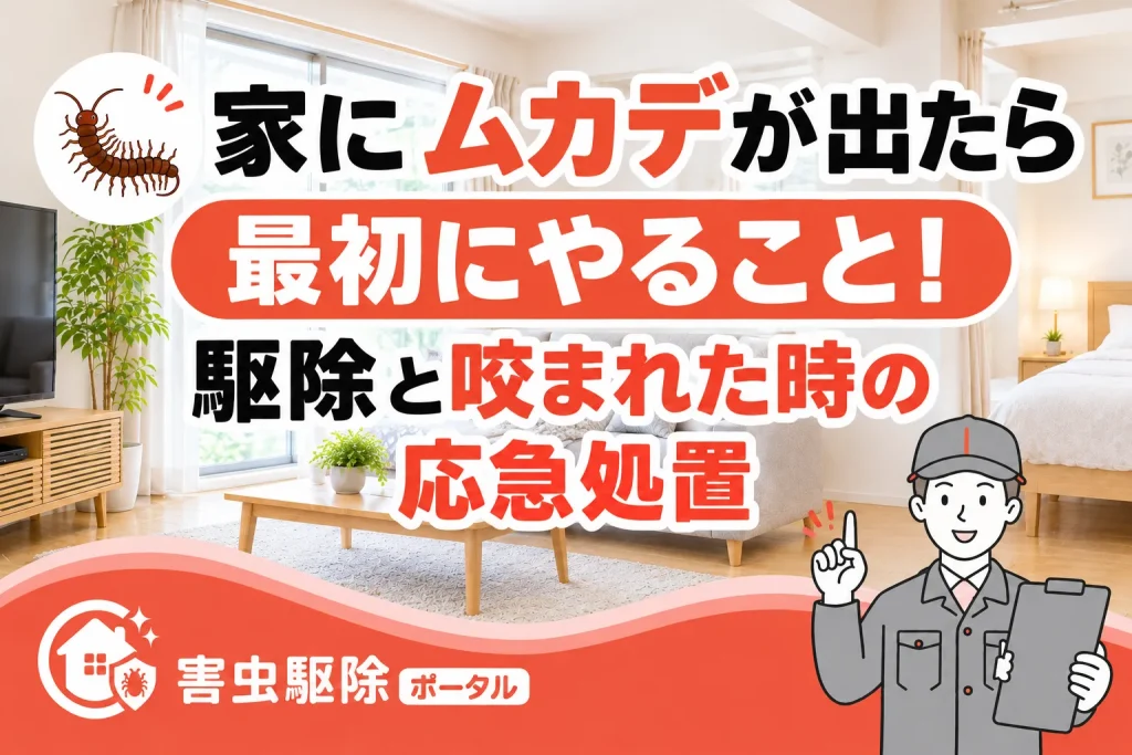 家にムカデが出たら最初にやること！駆除と咬まれた時の応急処置のサムネイル