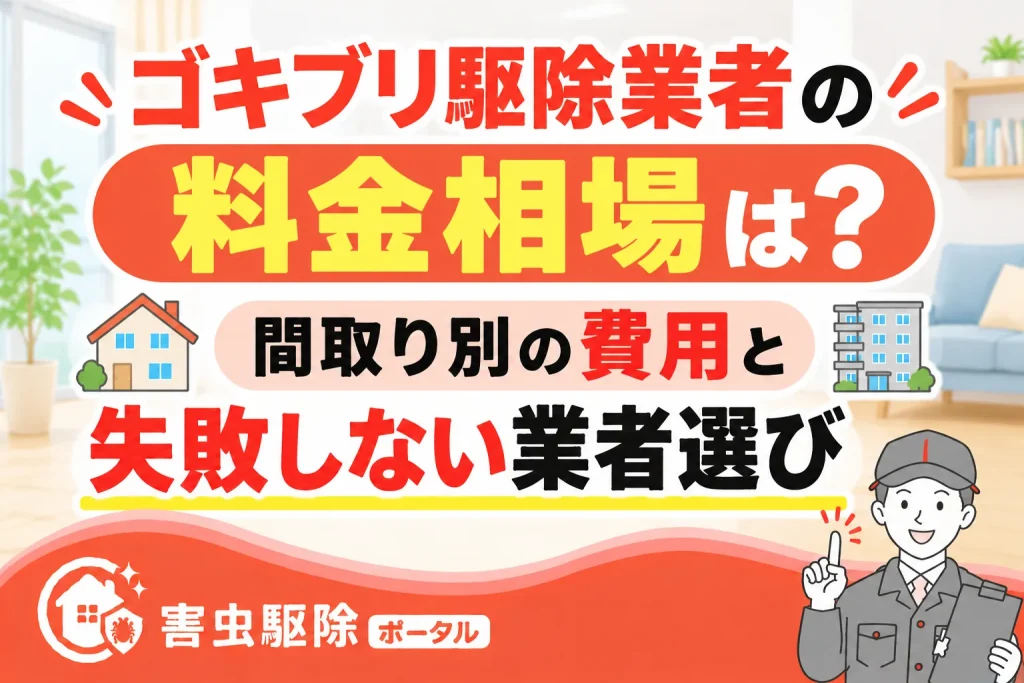 ゴキブリ駆除料金相場と業者選びのサムネイル
