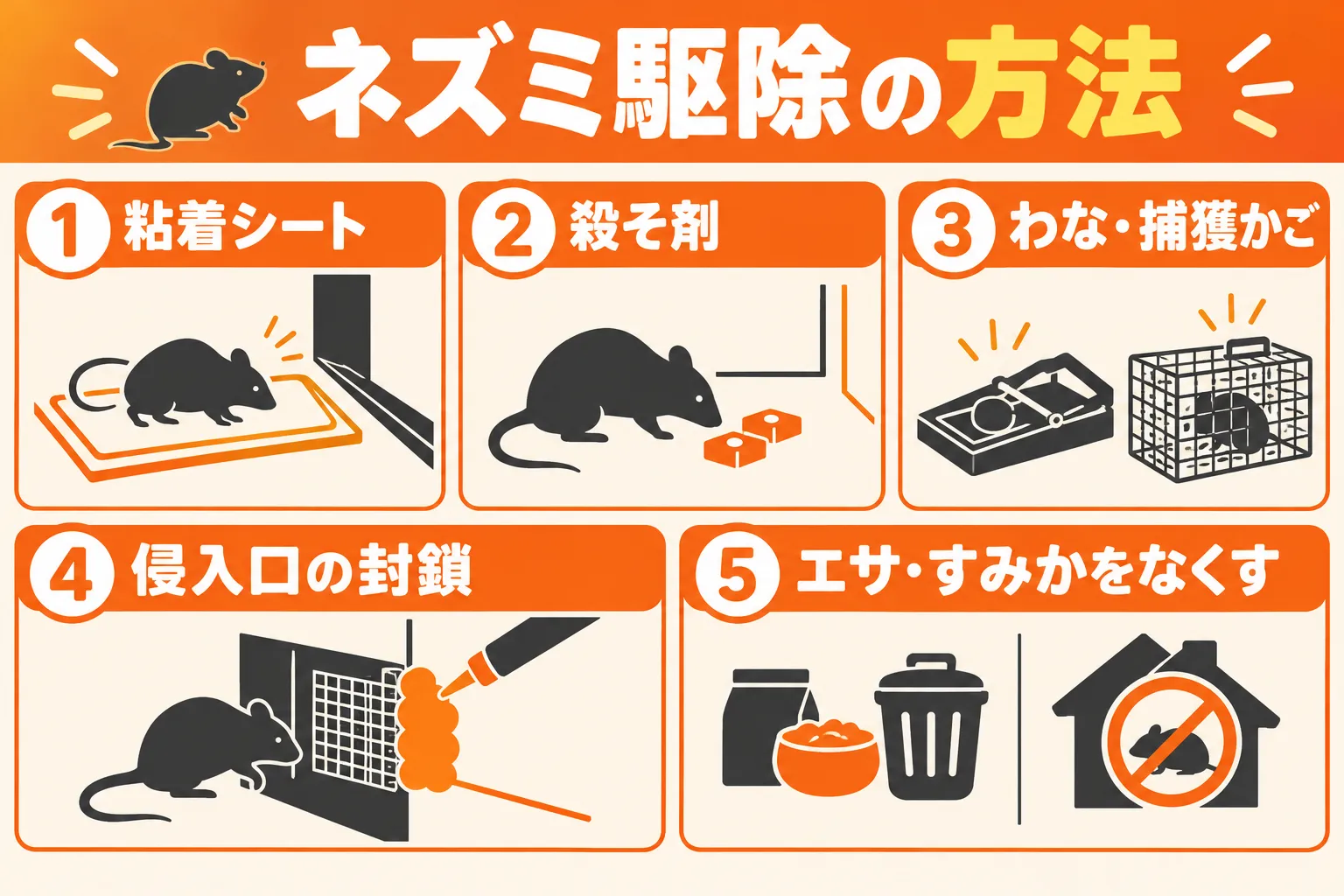 ネズミ駆除の方法ガイド