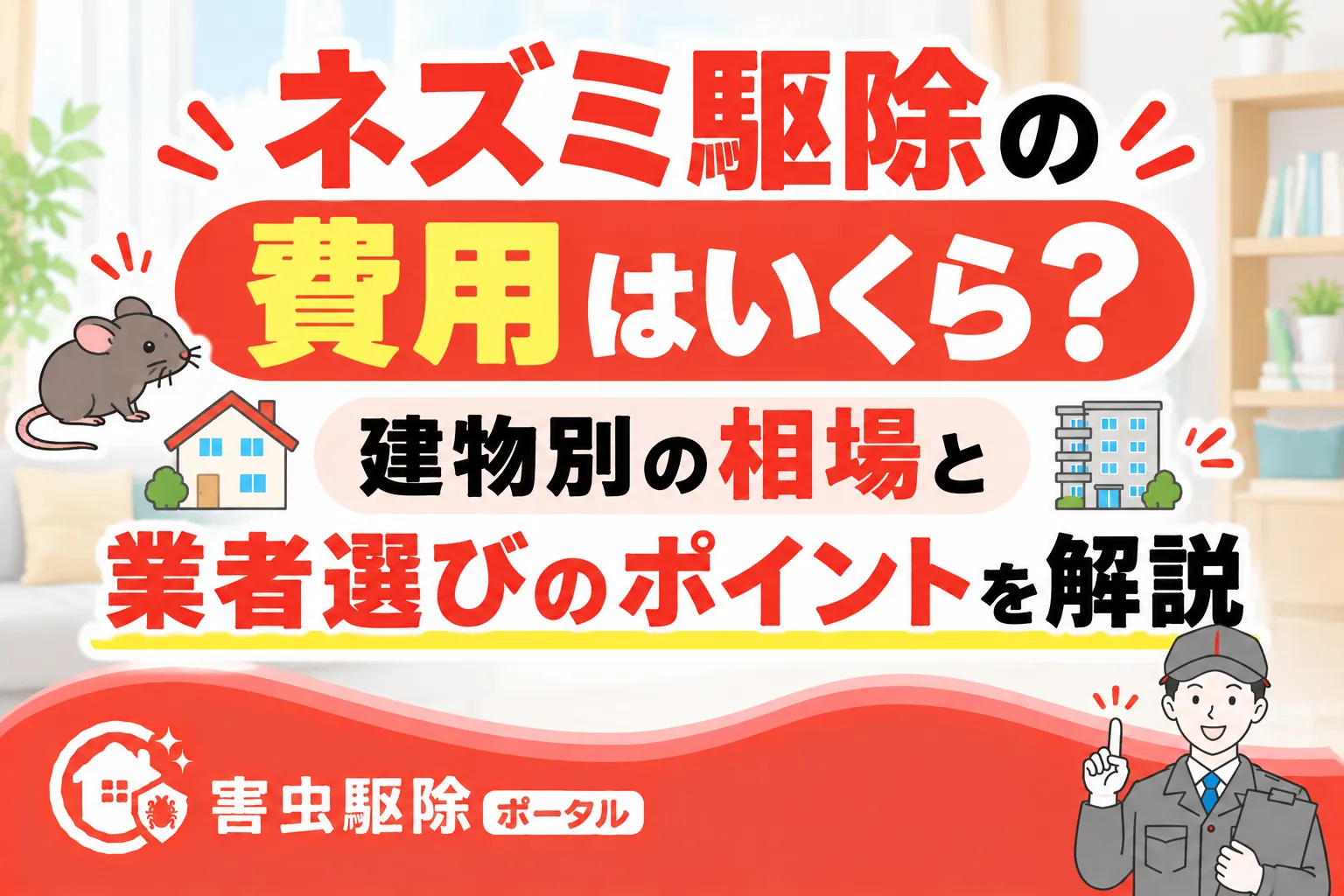 ネズミ駆除費用ガイドバナーのサムネイル